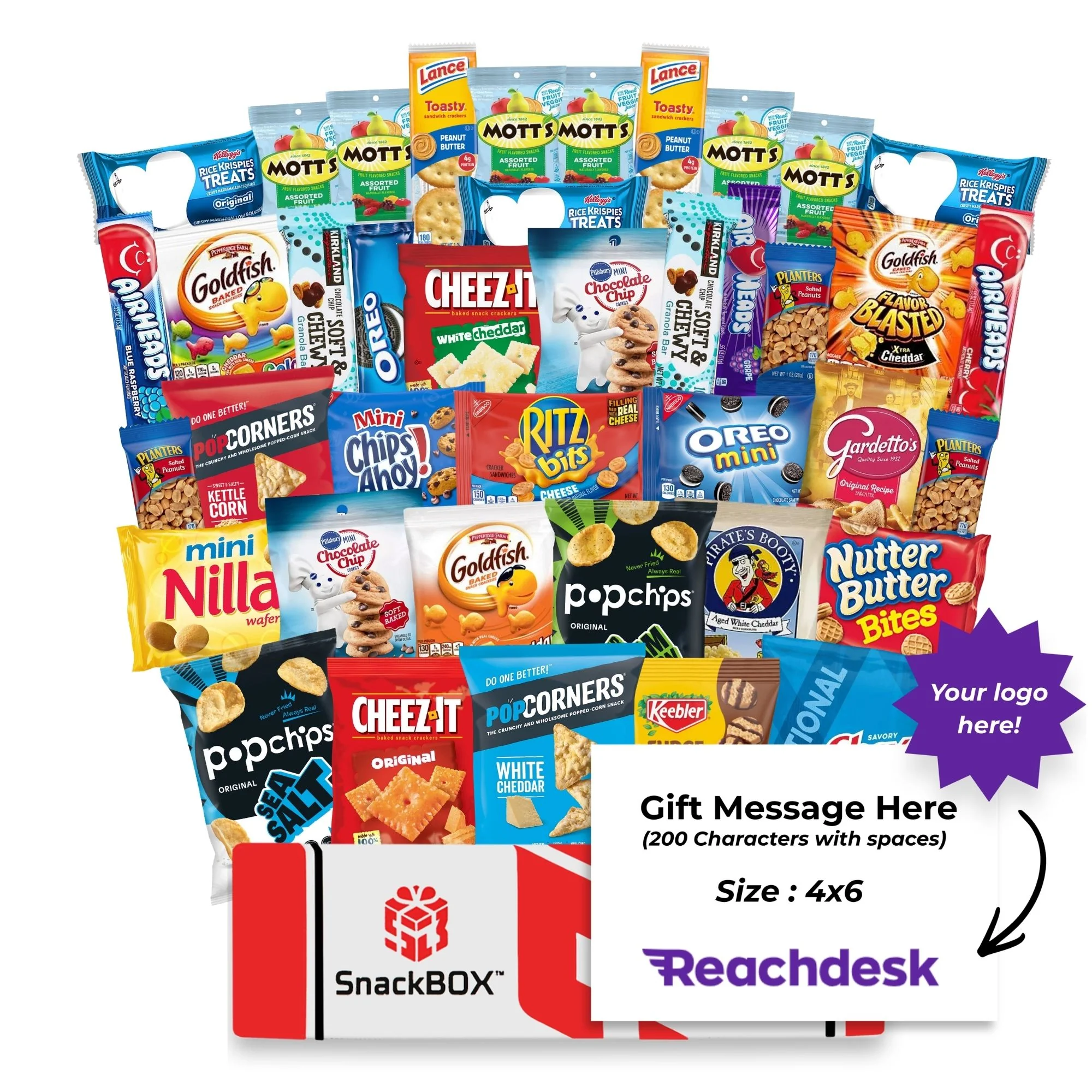 College Care Packages (40 Snacks) + Logo Note Card