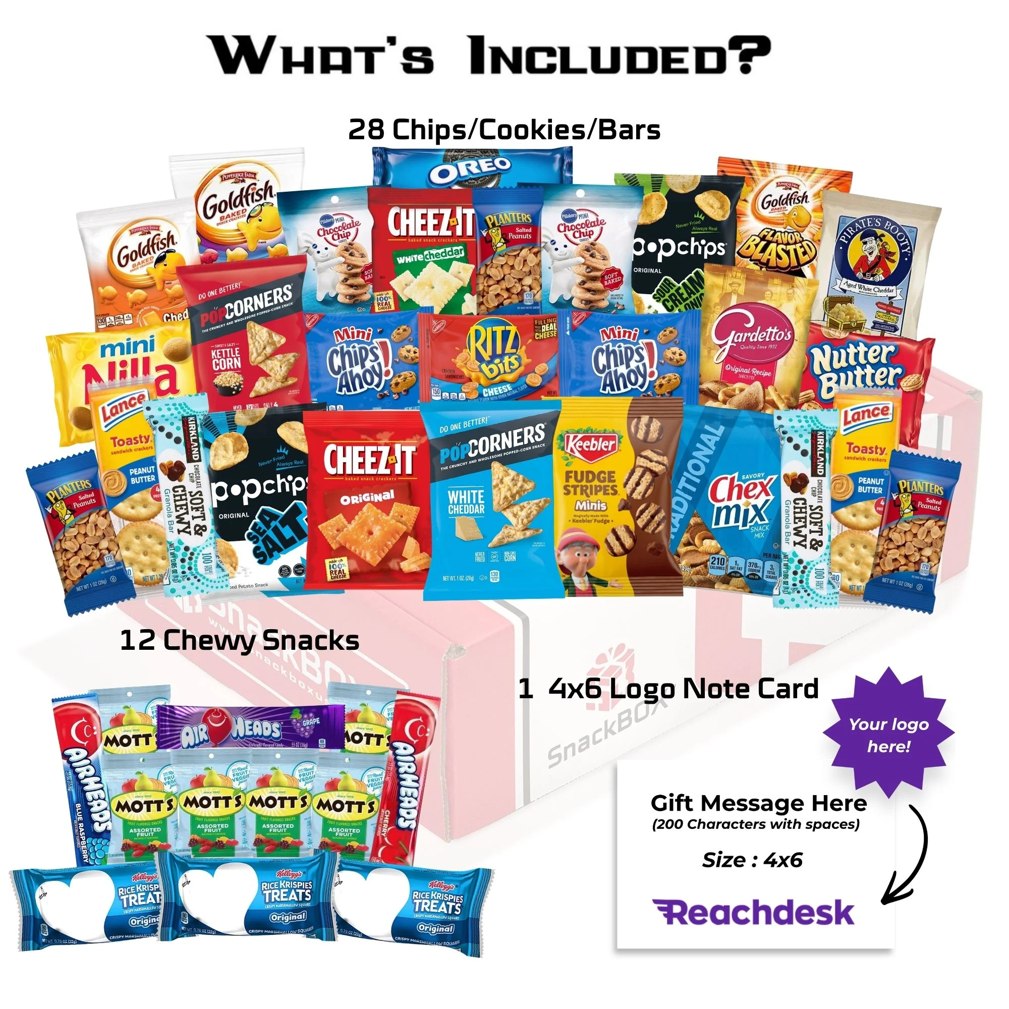 College Care Packages (40 Snacks) + Logo Note Card - Image 2