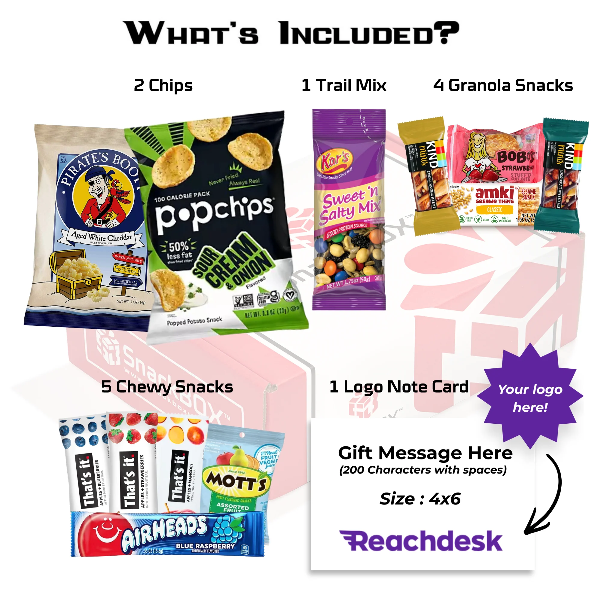 Gluten Free Sweet and Salty SnackBOX Care Package (12 Snacks) + Logo Note Card - Image 2