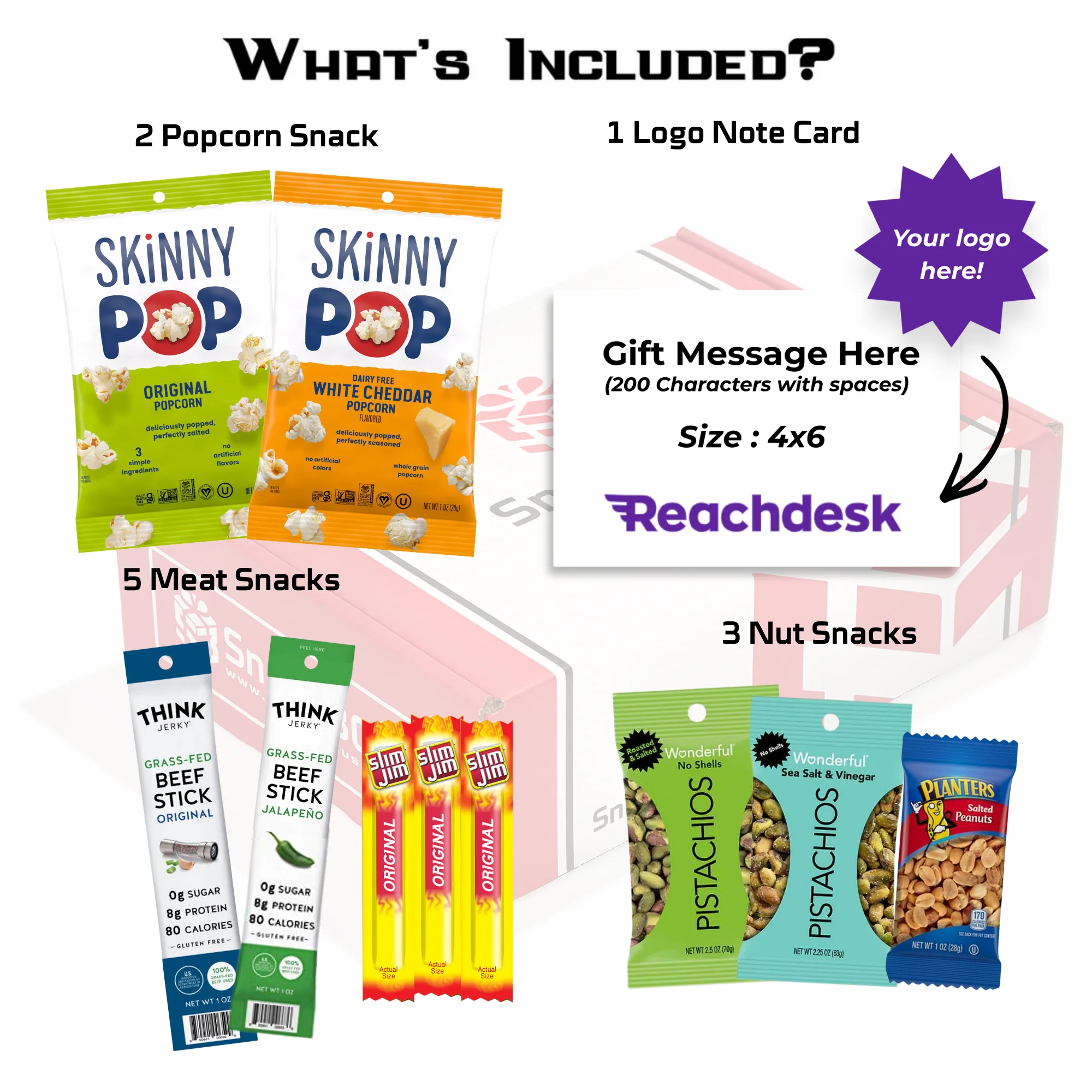 KETO Care Package Low Carb Snacks (10 Snacks) + Logo Note Card - Image 2