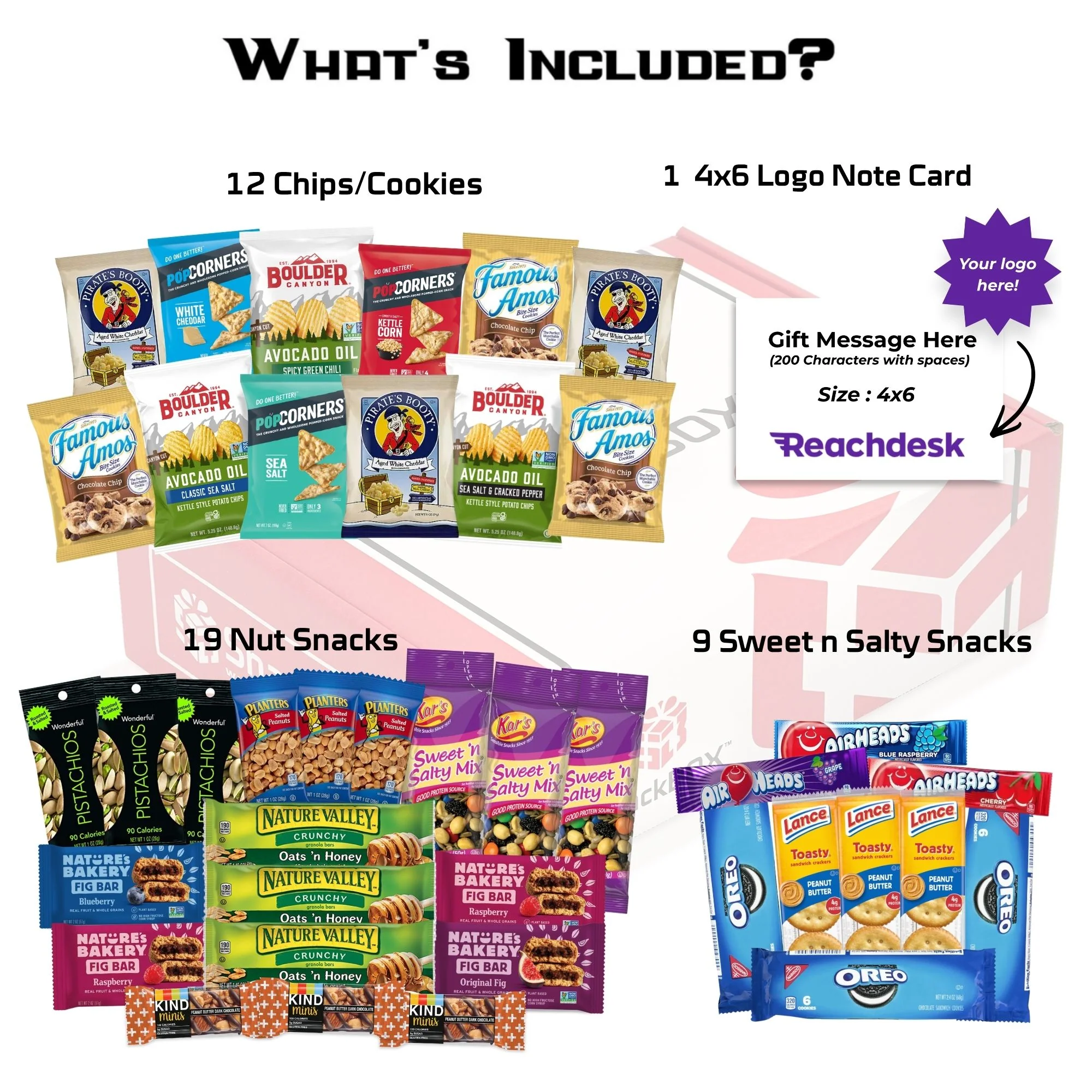 KOSHER Snacks Assortment Care Package (40 Snacks) + Logo Note Card - Image 2