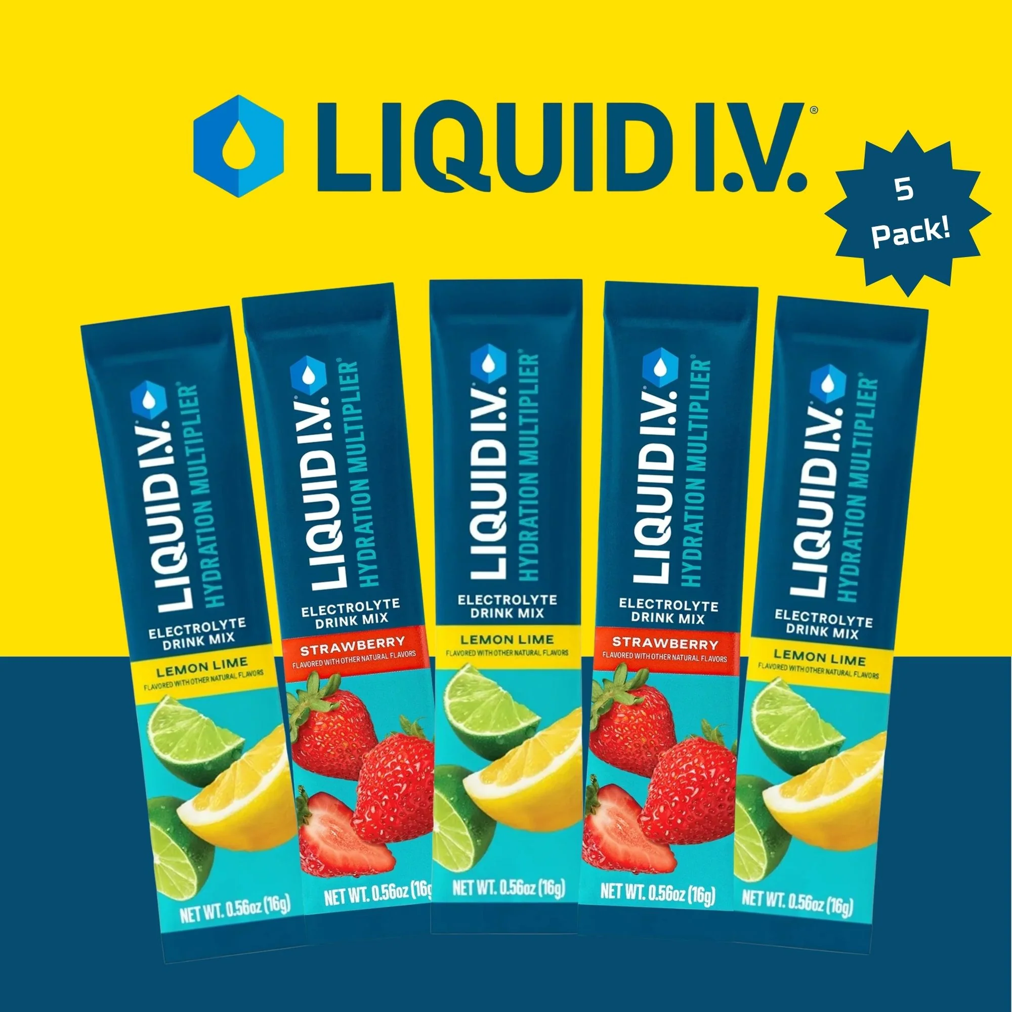 Liquid I.V. Hydration Multiplier Electrolyte Drink Mix β Variety 5-Pack (Add-On Item)