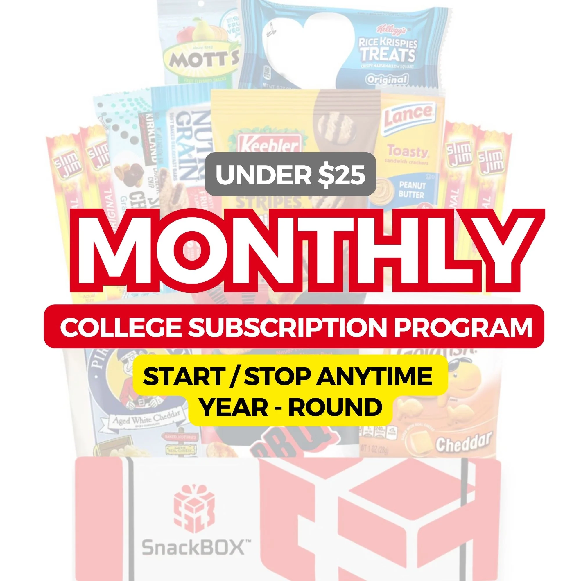 (2025/2026) Monthly SnackBOX Care Package Subscription Program | Snacks Delivered each Month! | SM
