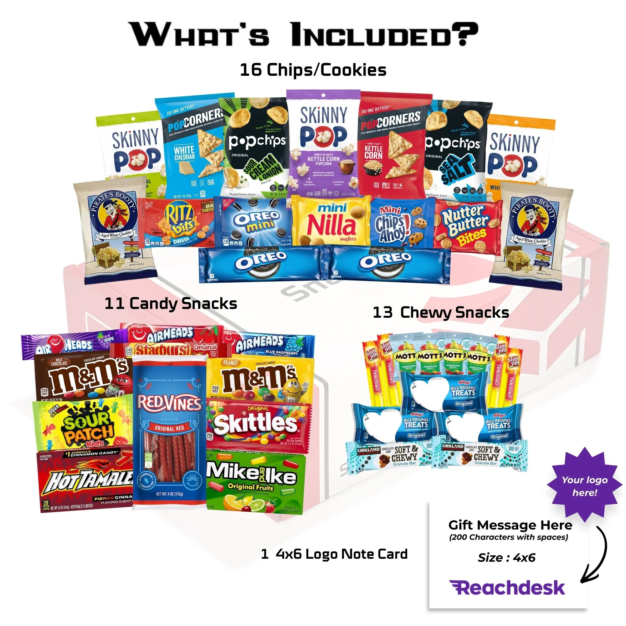 Movie Night Care Package (40 Snacks) + Logo Note Card - Image 2