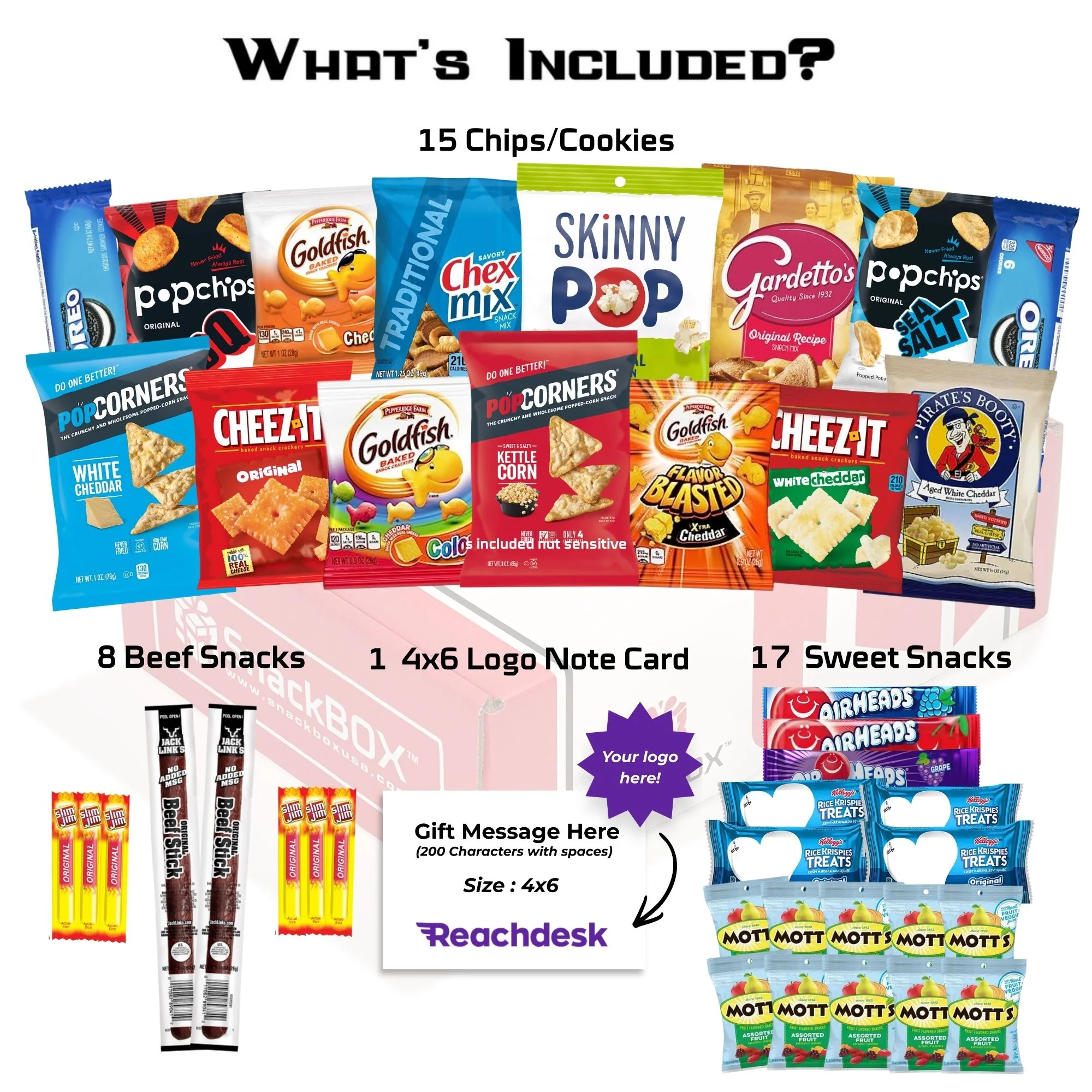 *Nut Sensitive* Snack Assortment Care Package (40 Snacks) + Logo Note Card - Image 2