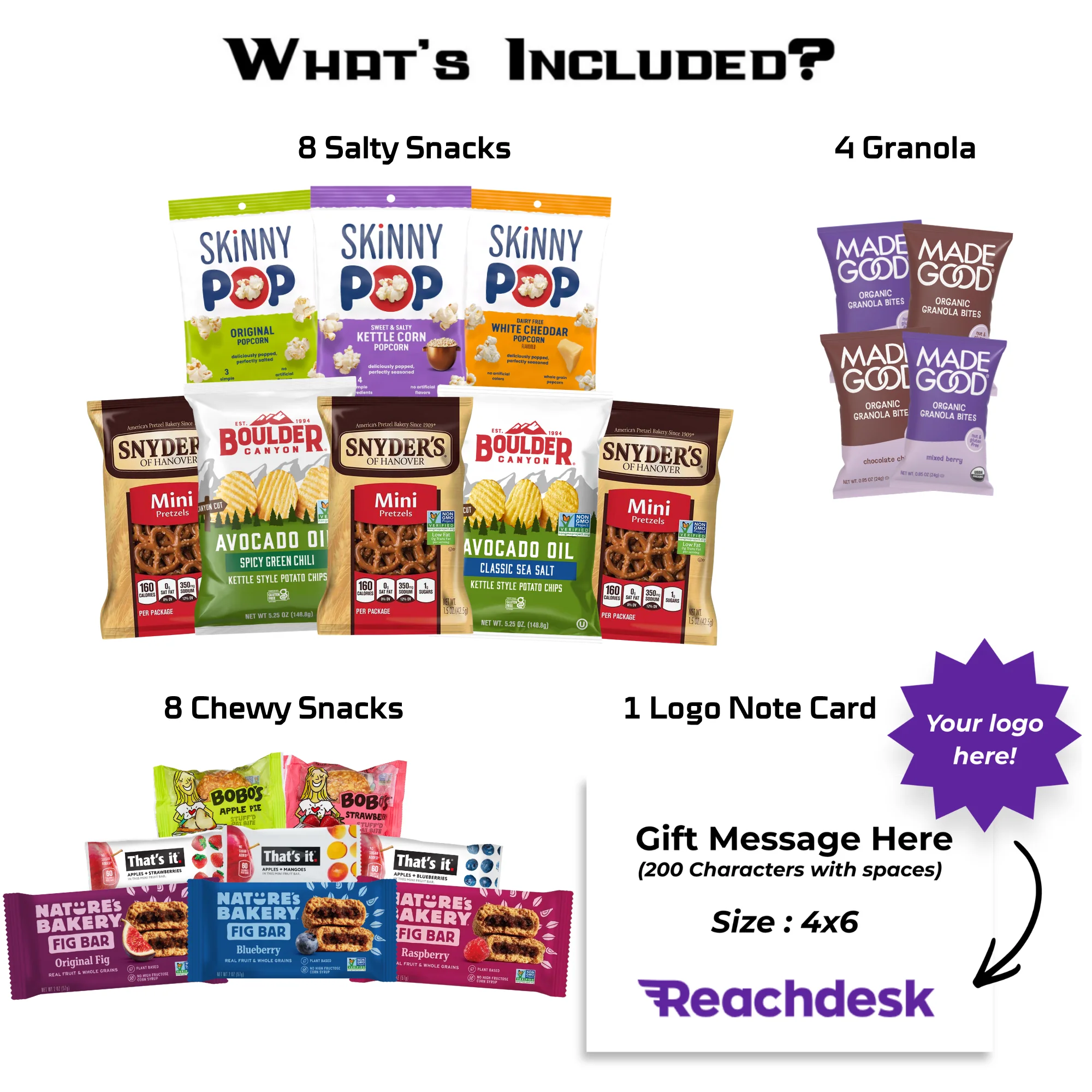 Vegan & Nut Sensitive Care package (20 Snacks) + Logo Note Card - Image 2
